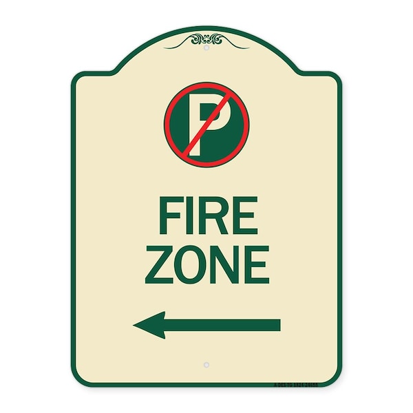 Signmission No Parking Symbol and Left Arrow Heavy-Gauge Aluminum Architectural Sign, 24" x 18", TG-1824-24655 A-DES-TG-1824-24655 - main